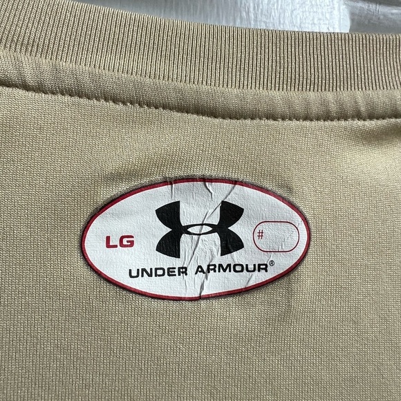 Under Armour Men's Beige Short Sleeve Tee - Picture 4 of 5